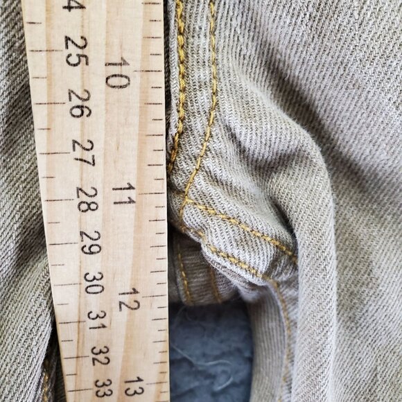 Levis Jeans Mens 34x30 Tan 505 Regular Fit 100% Cotton Made In Hong Kong - Picture 9 of 14